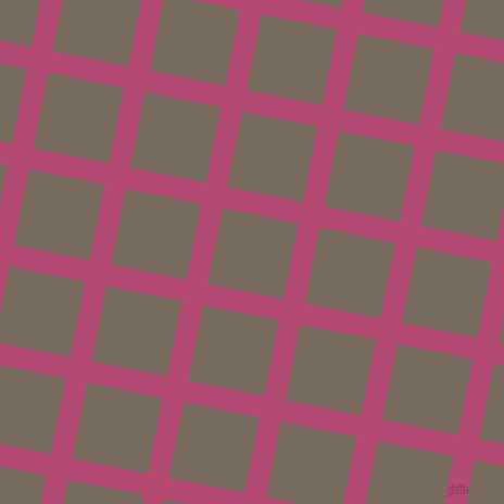 79/169 degree angle diagonal checkered chequered lines, 20 pixel line width, 71 pixel square size, Royal Heath and Sandstone plaid checkered seamless tileable
