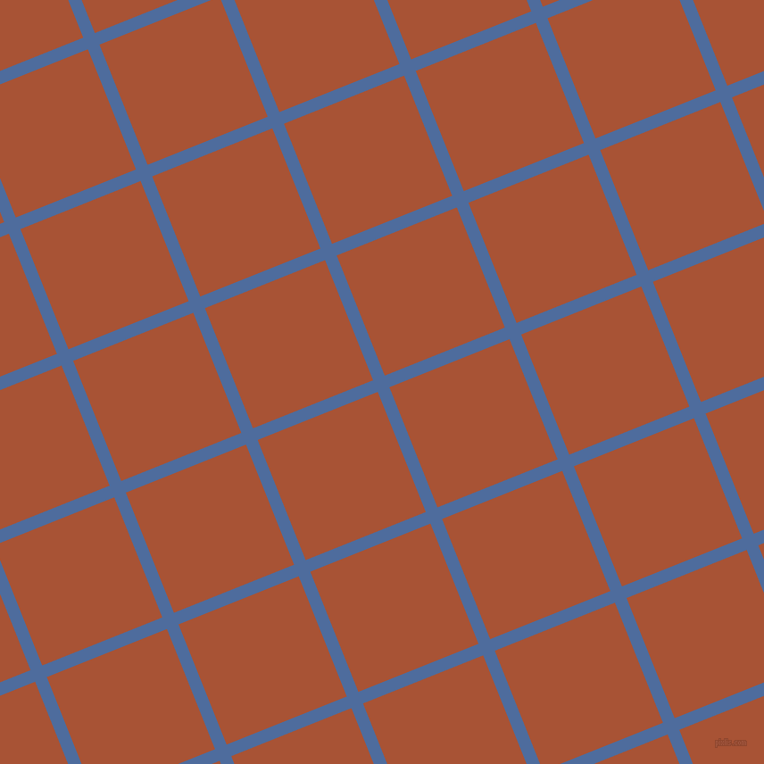 22/112 degree angle diagonal checkered chequered lines, 14 pixel lines width, 145 pixel square size, San Marino and Orange Roughy plaid checkered seamless tileable