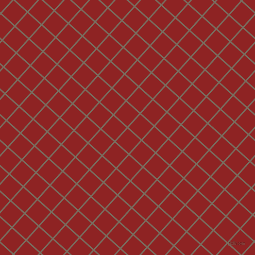 48/138 degree angle diagonal checkered chequered lines, 3 pixel line width, 36 pixel square size, Sandstone and Mandarian Orange plaid checkered seamless tileable