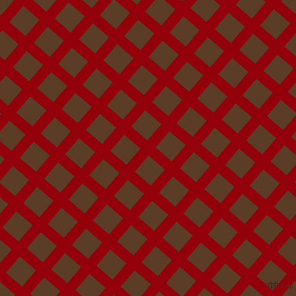 49/139 degree angle diagonal checkered chequered lines, 15 pixel lines width, 30 pixel square size, Sangria and Bracken plaid checkered seamless tileable