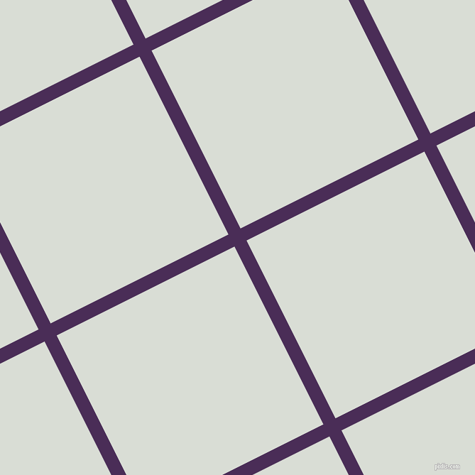 27/117 degree angle diagonal checkered chequered lines, 19 pixel line width, 280 pixel square size, Scarlet Gum and Aqua Haze plaid checkered seamless tileable