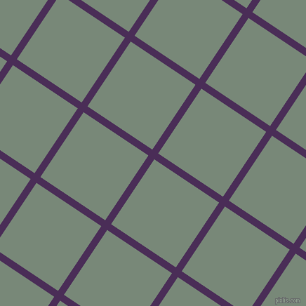56/146 degree angle diagonal checkered chequered lines, 10 pixel line width, 111 pixel square size, Scarlet Gum and Davy