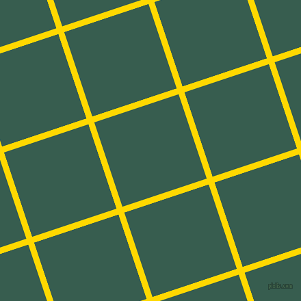 18/108 degree angle diagonal checkered chequered lines, 9 pixel lines width, 130 pixel square size, School Bus Yellow and Spectra plaid checkered seamless tileable