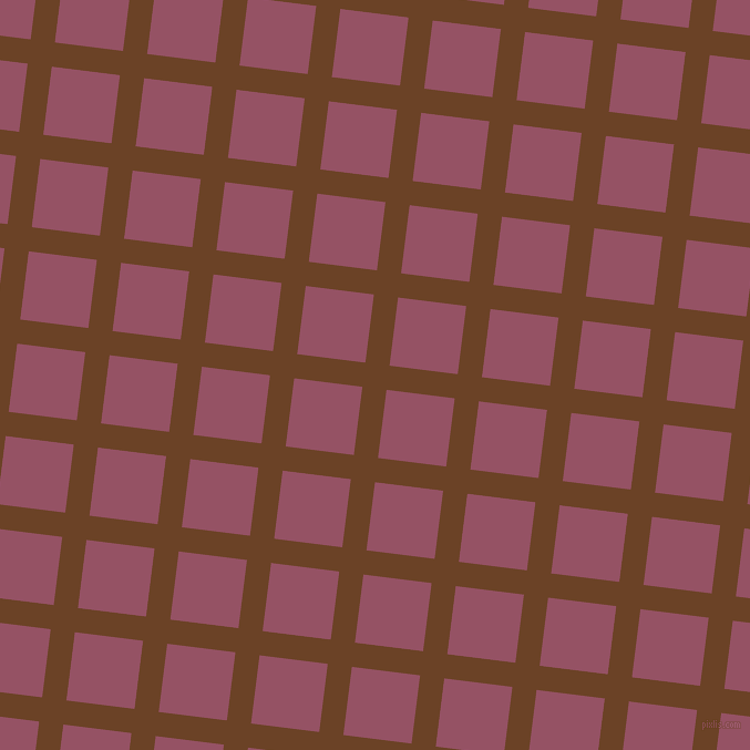 83/173 degree angle diagonal checkered chequered lines, 22 pixel line width, 62 pixel square size, Semi-Sweet Chocolate and Vin Rouge plaid checkered seamless tileable