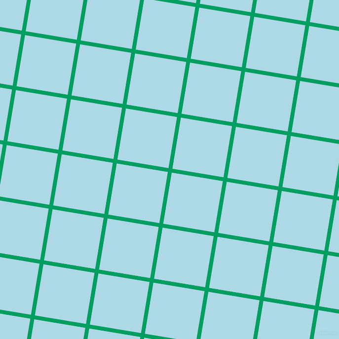 81/171 degree angle diagonal checkered chequered lines, 8 pixel line width, 105 pixel square size, Shamrock Green and Light Blue plaid checkered seamless tileable