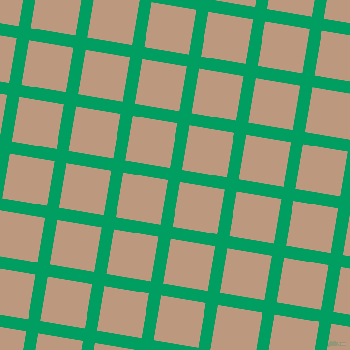 81/171 degree angle diagonal checkered chequered lines, 25 pixel lines width, 92 pixel square size, Shamrock Green and Pale Taupe plaid checkered seamless tileable