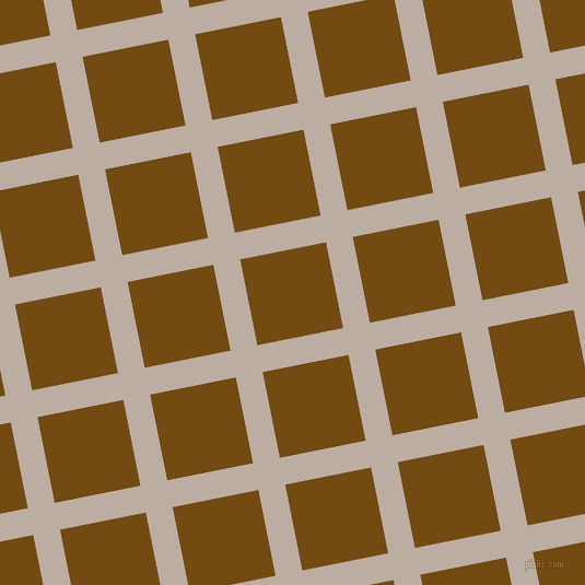 11/101 degree angle diagonal checkered chequered lines, 25 pixel lines width, 80 pixel square size, Silk and Raw Umber plaid checkered seamless tileable
