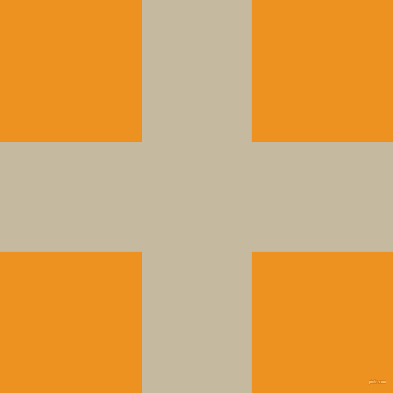 checkered chequered horizontal vertical lines, 226 pixel lines width, 583 pixel square size, Sisal and Carrot Orange plaid checkered seamless tileable