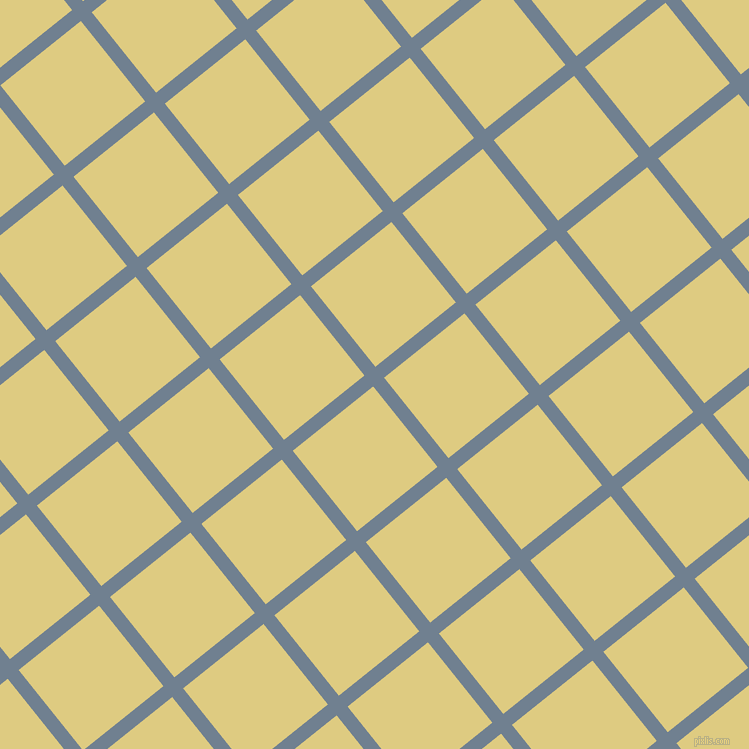 39/129 degree angle diagonal checkered chequered lines, 14 pixel line width, 103 pixel square size, Slate Grey and Sandwisp plaid checkered seamless tileable