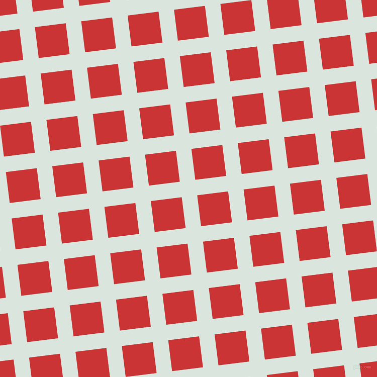 7/97 degree angle diagonal checkered chequered lines, 31 pixel lines width, 62 pixel square size, Swans Down and Mahogany plaid checkered seamless tileable