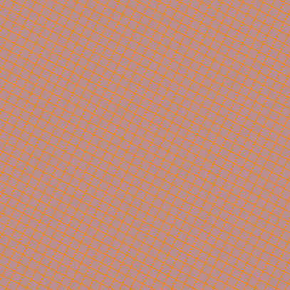 63/153 degree angle diagonal checkered chequered lines, 1 pixel lines width, 12 pixel square size, Tangerine and Rosy Brown plaid checkered seamless tileable