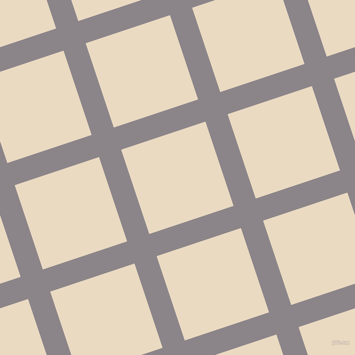18/108 degree angle diagonal checkered chequered lines, 47 pixel lines width, 179 pixel square size, Taupe Grey and Solitaire plaid checkered seamless tileable