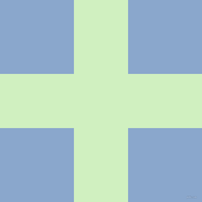 checkered chequered horizontal vertical lines, 189 pixel line width, 516 pixel square size, Tea Green and Polo Blue plaid checkered seamless tileable