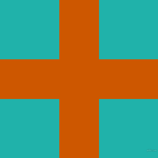 checkered chequered horizontal vertical lines, 140 pixel line width, 417 pixel square size, Tenne Tawny and Light Sea Green plaid checkered seamless tileable