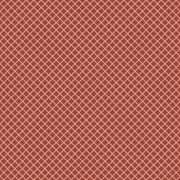 45/135 degree angle diagonal checkered chequered lines, 3 pixel lines width, 14 pixel square size, Tonys Pink and Cognac plaid checkered seamless tileable