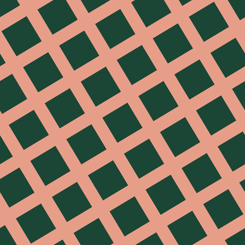 31/121 degree angle diagonal checkered chequered lines, 43 pixel line width, 99 pixel square size, Tonys Pink and Sherwood Green plaid checkered seamless tileable