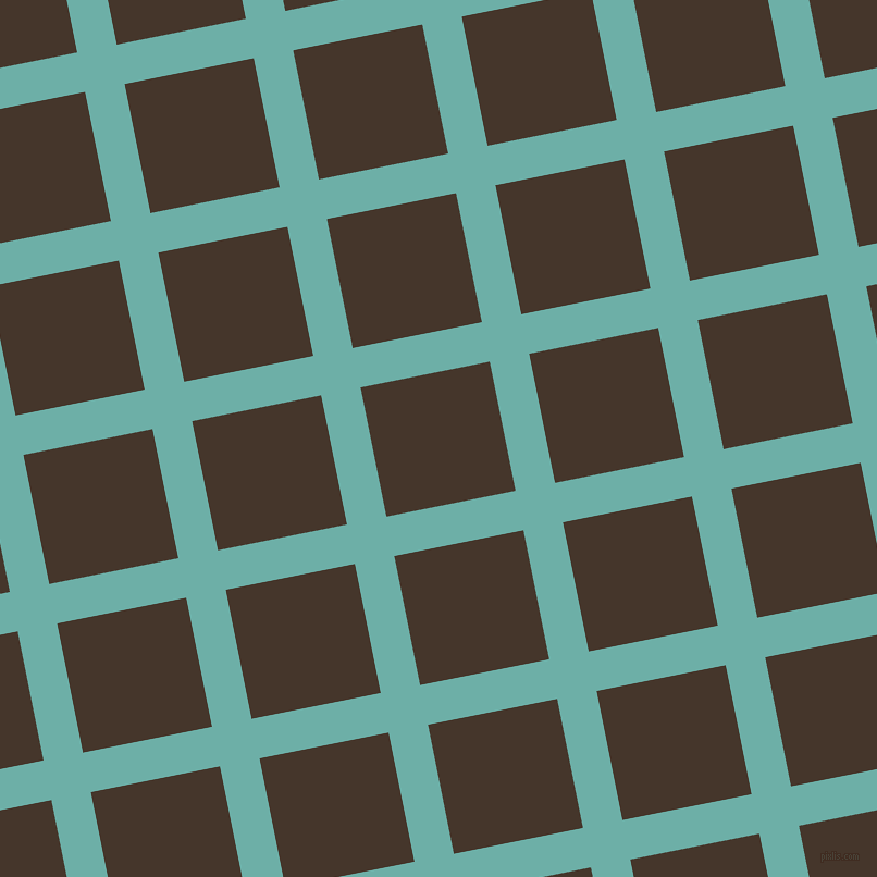 11/101 degree angle diagonal checkered chequered lines, 37 pixel lines width, 121 pixel square size, Tradewind and Dark Rum plaid checkered seamless tileable