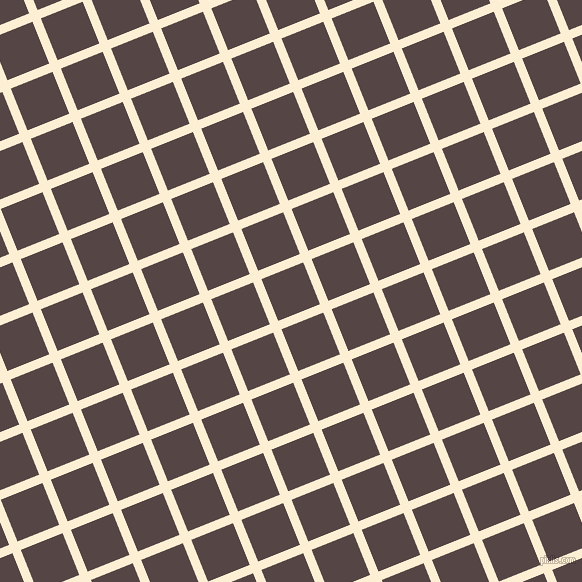 22/112 degree angle diagonal checkered chequered lines, 9 pixel lines width, 45 pixel square size, Varden and Woody Brown plaid checkered seamless tileable