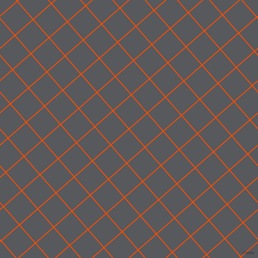 41/131 degree angle diagonal checkered chequered lines, 3 pixel lines width, 76 pixel square size, Vermilion and Bright Grey plaid checkered seamless tileable