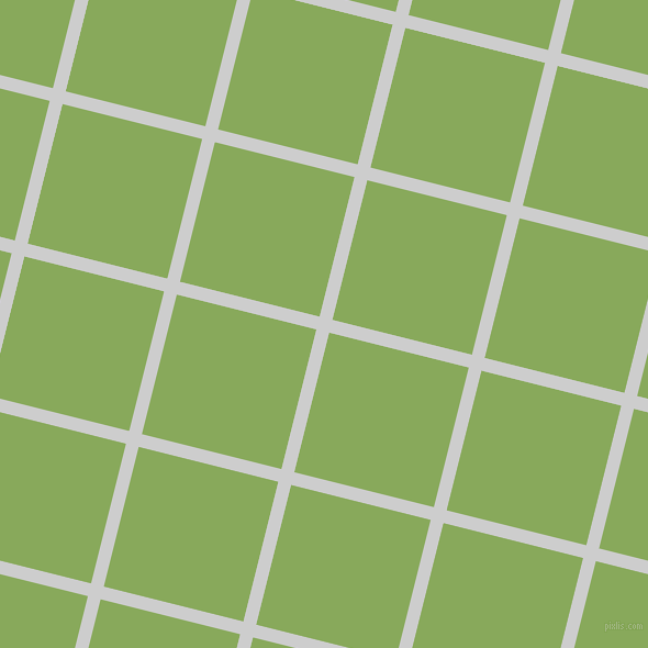 76/166 degree angle diagonal checkered chequered lines, 12 pixel lines width, 131 pixel square size, Very Light Grey and Chelsea Cucumber plaid checkered seamless tileable