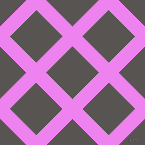 45/135 degree angle diagonal checkered chequered lines, 48 pixel lines width, 127 pixel square size, Violet and Tundora plaid checkered seamless tileable