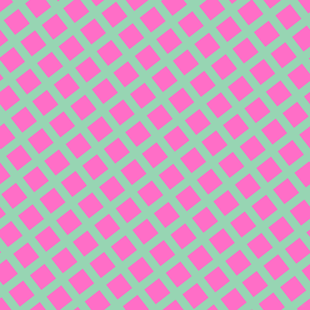 38/128 degree angle diagonal checkered chequered lines, 17 pixel lines width, 37 pixel square size, Vista Blue and Neon Pink plaid checkered seamless tileable