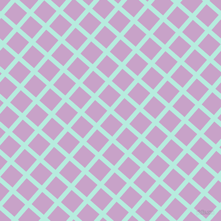 49/139 degree angle diagonal checkered chequered lines, 9 pixel line width, 32 pixel square size, Water Leaf and Lilac plaid checkered seamless tileable