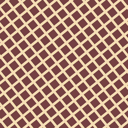 39/129 degree angle diagonal checkered chequered lines, 8 pixel line width, 24 pixel square size, Wheat and Tosca plaid checkered seamless tileable