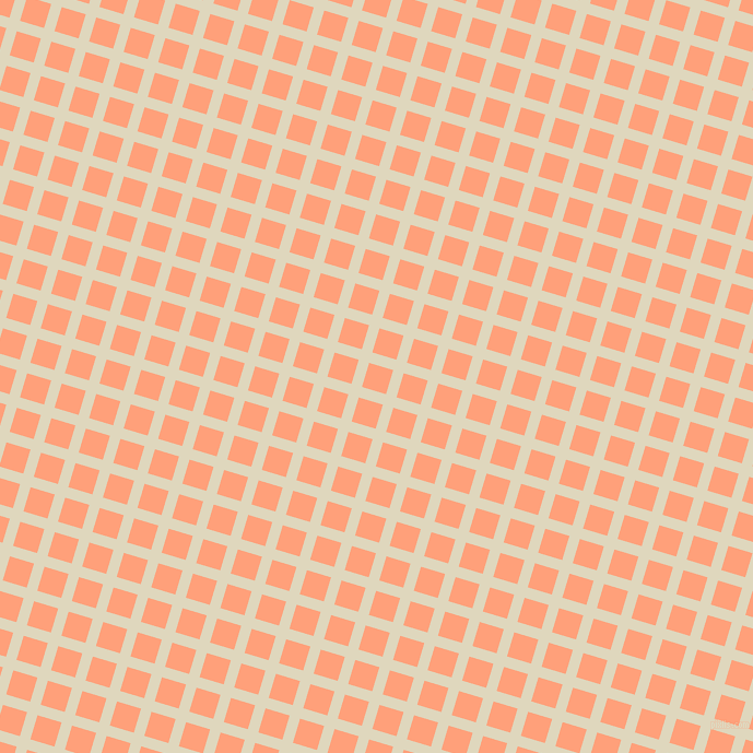 73/163 degree angle diagonal checkered chequered lines, 10 pixel lines width, 23 pixel square sizeWheatfield and Light Salmon plaid checkered seamless tileable