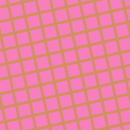 13/103 degree angle diagonal checkered chequered lines, 9 pixel lines width, 36 pixel square size, Whiskey and Persian Pink plaid checkered seamless tileable