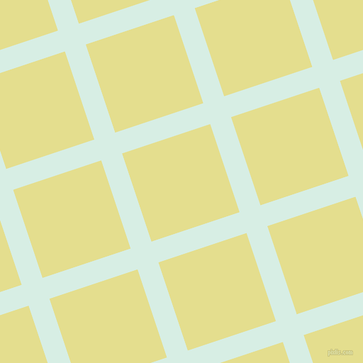 18/108 degree angle diagonal checkered chequered lines, 31 pixel line width, 131 pixel square size, White Ice and Primrose plaid checkered seamless tileable