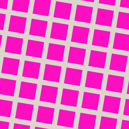 81/171 degree angle diagonal checkered chequered lines, 17 pixel line width, 54 pixel square size, White Pointer and Shocking Pink plaid checkered seamless tileable