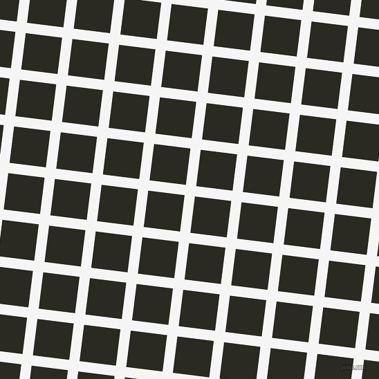 83/173 degree angle diagonal checkered chequered lines, 15 pixel line width, 53 pixel square size, White Smoke and Maire plaid checkered seamless tileable
