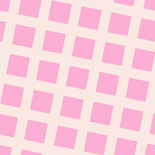79/169 degree angle diagonal checkered chequered lines, 35 pixel line width, 70 pixel square size, Wisp Pink and Lavender Pink plaid checkered seamless tileable