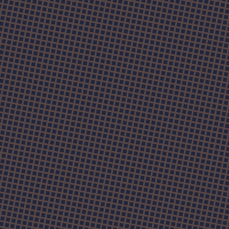 79/169 degree angle diagonal checkered chequered lines, 6 pixel lines width, 13 pixel square size, Woody Brown and Midnight Express plaid checkered seamless tileable
