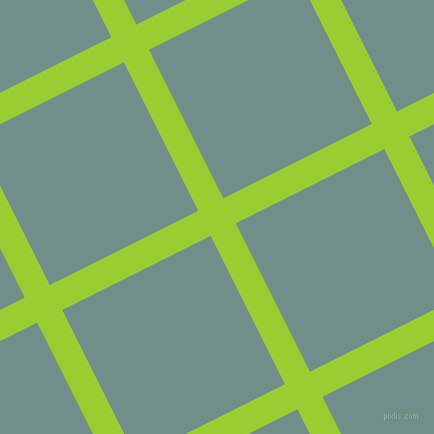 27/117 degree angle diagonal checkered chequered lines, 28 pixel lines width, 166 pixel square size, Yellow Green and Gumbo plaid checkered seamless tileable