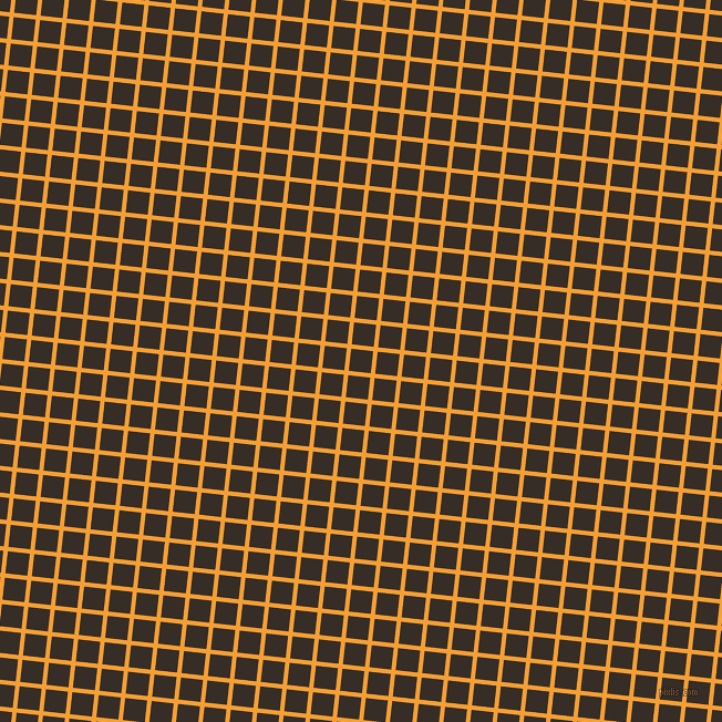 84/174 degree angle diagonal checkered chequered lines, 4 pixel lines width, 20 pixel square size, Yellow Sea and Coffee Bean plaid checkered seamless tileable