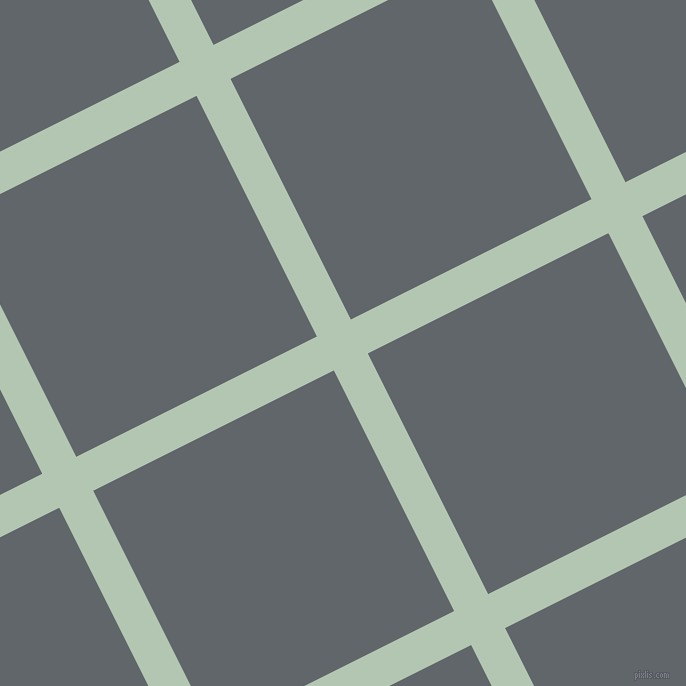 27/117 degree angle diagonal checkered chequered lines, 38 pixel lines width, 269 pixel square size, Zanah and Shuttle Grey plaid checkered seamless tileable