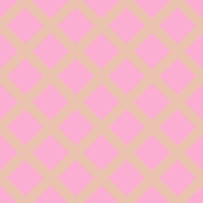 45/135 degree angle diagonal checkered chequered lines, 35 pixel line width, 90 pixel square size, Zinnwaldite and Lavender Pink plaid checkered seamless tileable