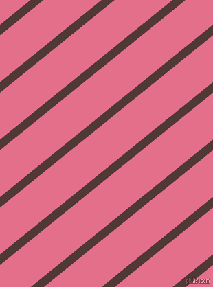 39 degree angle lines stripes, 12 pixel line width, 53 pixel line spacing, Cocoa Bean and Deep Blush stripes and lines seamless tileable