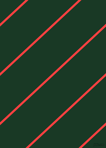 43 degree angle lines stripes, 7 pixel line width, 112 pixel line spacing, Coral Red and Deep Fir stripes and lines seamless tileable