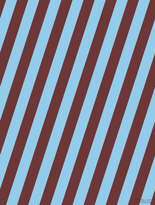 72 degree angle lines stripes, 21 pixel line width, 21 pixel line spacing, Cornflower and Sanguine Brown stripes and lines seamless tileable