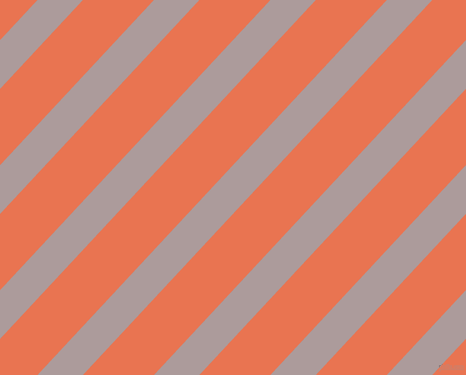 47 degree angle lines stripes, 48 pixel line width, 75 pixel line spacing, Dusty Grey and Burnt Sienna stripes and lines seamless tileable