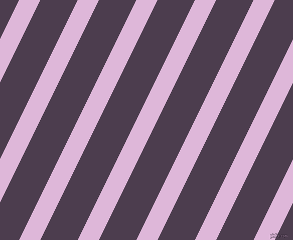 64 degree angle lines stripes, 38 pixel line width, 67 pixel line spacing, French Lilac and Bossanova stripes and lines seamless tileable