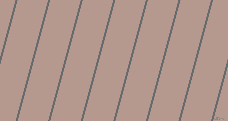 75 degree angle lines stripes, 7 pixel line width, 103 pixel line spacing, Mid Grey and Del Rio stripes and lines seamless tileable