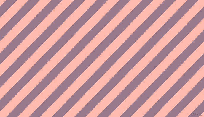 46 degree angle lines stripes, 27 pixel line width, 28 pixel line spacing, Mountbatten Pink and Melon stripes and lines seamless tileable