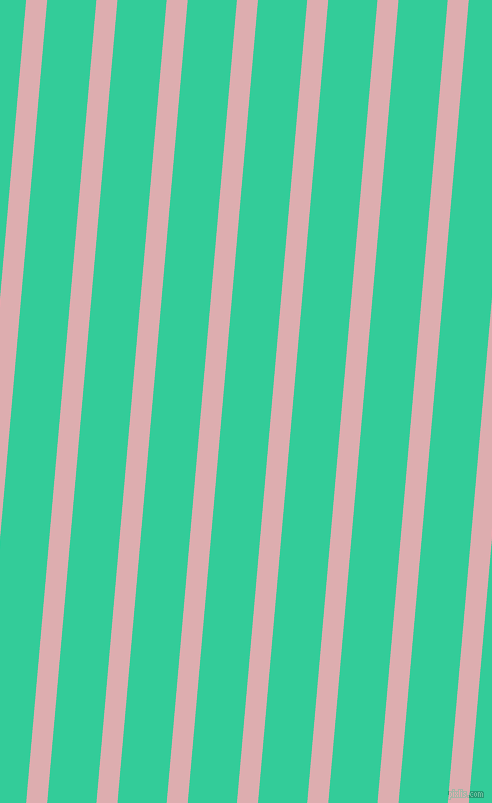 85 degree angle lines stripes, 21 pixel line width, 49 pixel line spacing, Pale Chestnut and Shamrock stripes and lines seamless tileable