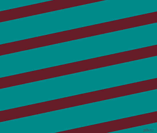 12 degree angle lines stripes, 38 pixel line width, 76 pixel line spacing, Pohutukawa and Dark Cyan stripes and lines seamless tileable