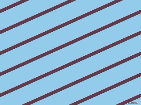 24 degree angle lines stripes, 11 pixel line width, 52 pixel line spacing, Tawny Port and Cornflower stripes and lines seamless tileable