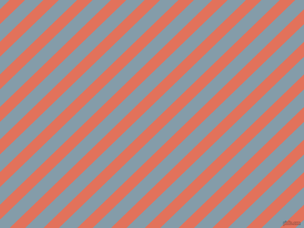 44 degree angle lines stripes, 22 pixel line width, 26 pixel line spacing, Terra Cotta and Bali Hai stripes and lines seamless tileable